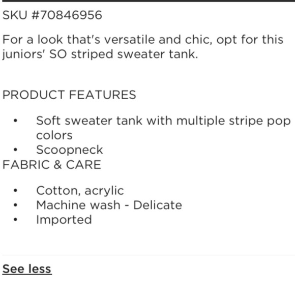 So XXL multi Color sweater tank - Picture 9 of 15